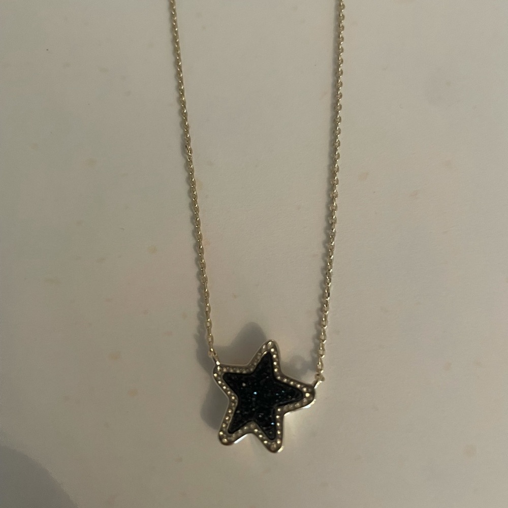 Kendra Scott black and gold star necklace